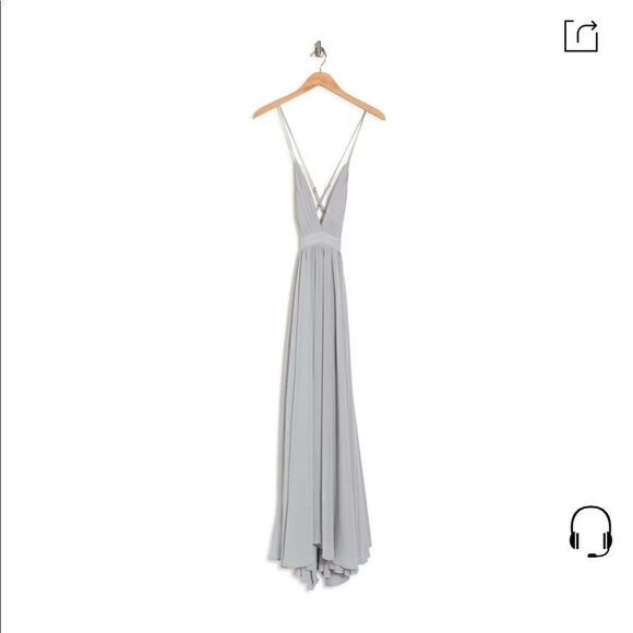 MEGHAN LA Garden Maxi Dress In Silver/grey XL - Picture 2 of 10